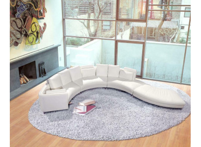 Moderne Rund Couch Wohnlandschaft Runde Sofa Polster Eck Garnitur