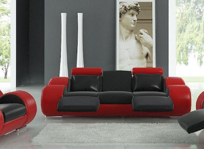 Ledersofa Couch Wohnlandschaft 3 Sitzer Design Modern Sofa 3SitzerBerlin