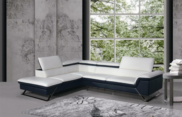 Designer Sitzpolster Ledersofa Garnitur Couch Wohnlandschaft L Form