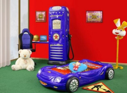 BETT MIT MATRATZE Kinderbett Autobett Betten Sportwagen Jungen und Mädchen BOBO