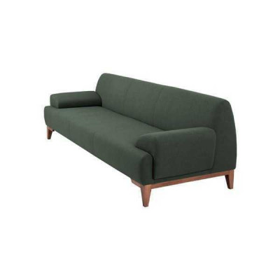 Dunkelgrüner Dreisitzer 3-Sitzer Couch Polstersofa Wohnimmer 3-er Couch