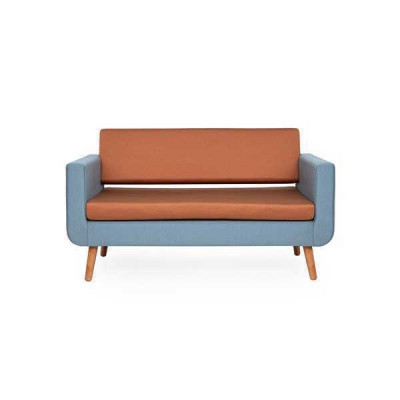 Grau-Oranges Sofa Luxus 3-Sitzer Designer Couch Wohnzimmer Polster 3-er