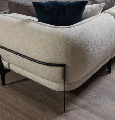 Weißes Ecksofa L-Form Couch Wohnzimmer Couchen Sofas Moderne Sofas