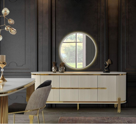 Luxus Sideboard Kommode Holz Anrichte Schrank Esszimmer Modern Weiß