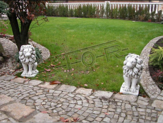 Garten Dekoration Löwe Statue Skulptur Figuren Natur Skulpturen Designer