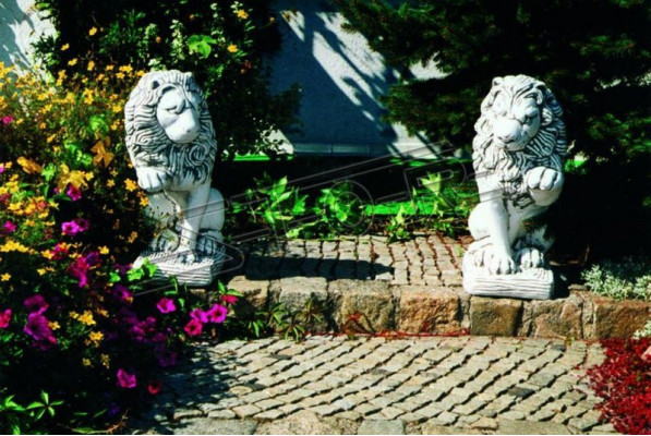 Garten Dekoration Löwe Statue Skulptur Figuren Skulpturen Natur Designer