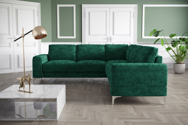 Couch Ecksofa Textil Wohnzimmer Design Modern L-Form Türkis Möbel Luxus Sofas