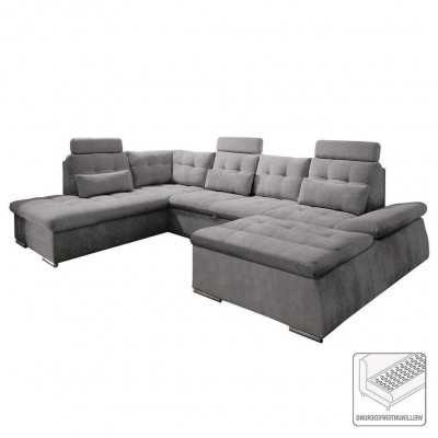 Ecksofa U-Form Sofa Wohnlandschaft Garnitur Bettfunktion Polster Design