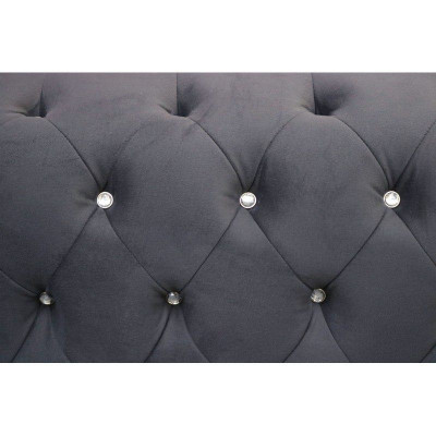 Chesterfield Sofagarnitur Sofa Polster Kristallsteine Leder Garnituren 3+2 Couch