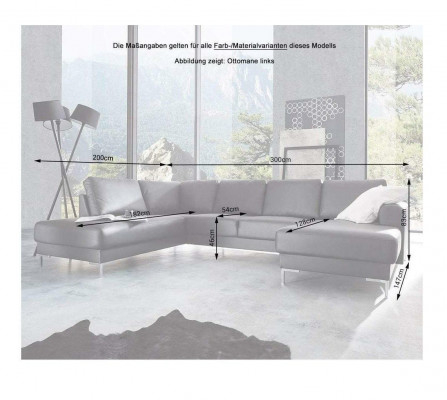 Ecksofa Sofa Couch Polster Wohnlandschaft Deko Leder Eck Sofas Garnitur