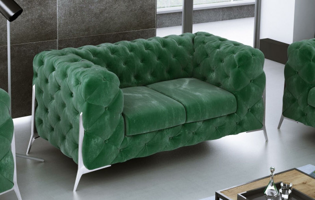 Chesterfield Couch 2 Sitzer Polster Sitz Stoff Textil Couchen Leder Sofas Sofa