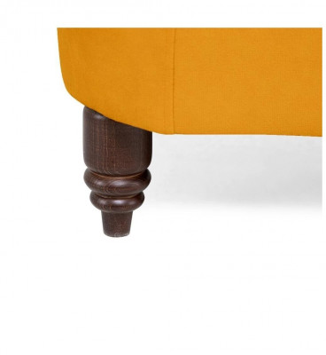 Klassische Chesterfield Möbel Dreisitzer Couch Textil Sofa Edles Design Orange