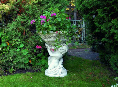 Blumenkübel Pflanz Kübel Dekoration Figur Garten Blumentöpfe Vasen Natur