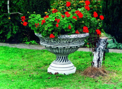 Blumenkübel Pflanz Kübel Dekoration Figur Natur Vasen Blumentöpfe Garten