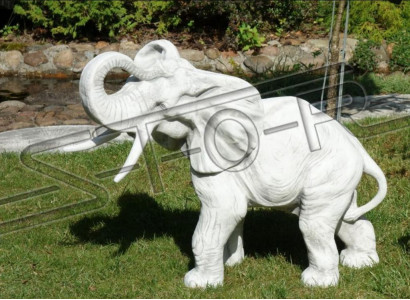 Garten Dekoration Elefant Terrasse Stein Figuren Figur Deko Statue