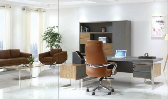 Moderne Büro Zimmer Set Office Einrichtung Deko Komplett Set Möbel Tisch