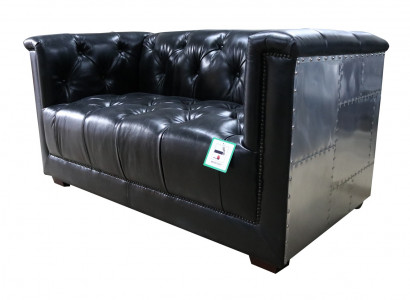 Echtleder Sofa Zweisitzer Flugzeugsessel Aviator Armlehnsessel Neu Ledersessel