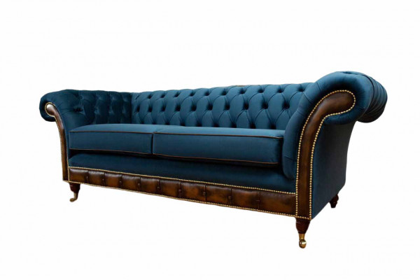 Design Dreisitzer Couch Polster Sofa Chesterfield Zimmer Möbel Sitz