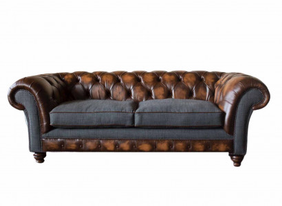 Chesterfield Design Luxus Polster Sofa Couch Sitz Wohnzimmer Leder Neu