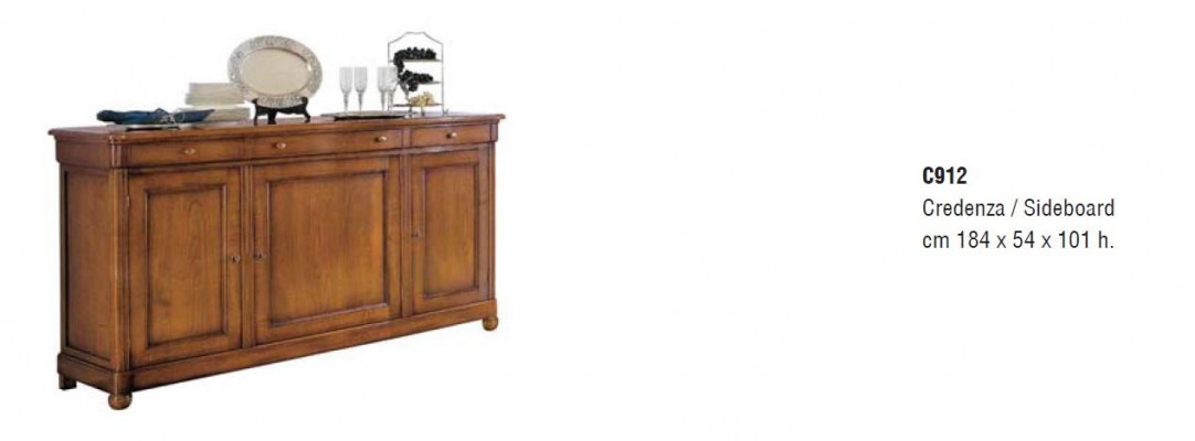 Anrichte Sideboard Schublade Vitrine Wohnzimmer Holz Buffetschrank Möbel Italien