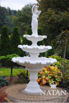 Zierbrunnen Springbrunnen Skulptur Brunnen Deko Garten Fontaine Teich Neu 252cm