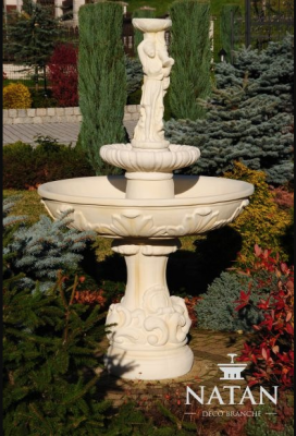 Springbrunnen Garten Teich Brunnen 165cm Steinbrunnen Gartenbrunnen Fontaine Neu