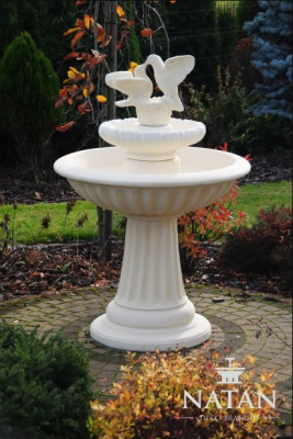 Zierbrunnen Springbrunnen 136cm Skulptur Brunnen Deko Garten Fontaine Teich Neu