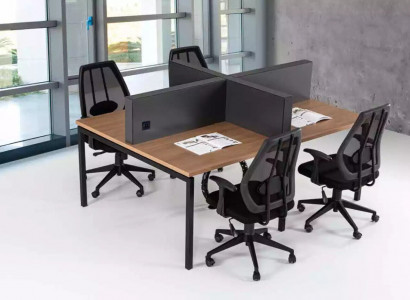 Arbeitszimmermöbel Schreibtischgarnitur Office Möbel Bürotisch Tisch Holz