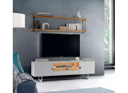 Wohnwand TV Wand Holz Modern Stil Regal Wohnzimmer Möbel rtv tv Ständer