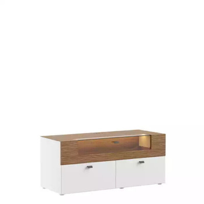 Wohnwand TV Ständer weiß RTV Lowboard Vitrine Holz Modern Wohnzimmer