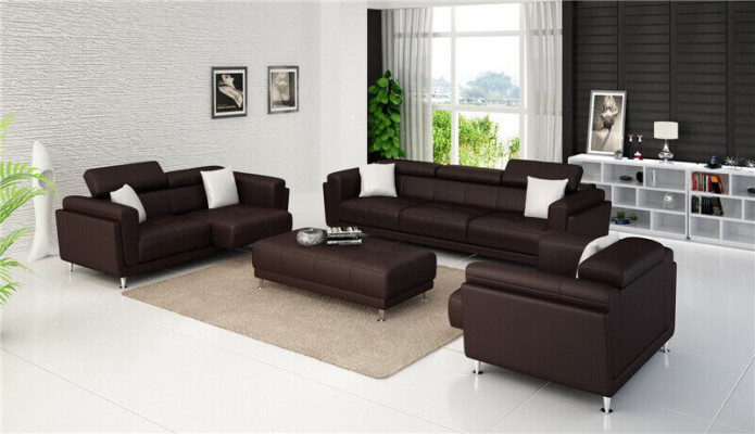 Design Couchen Sofas Polster 321 Sitzer Sofagarnitur Garnituren Set Leder Sofa