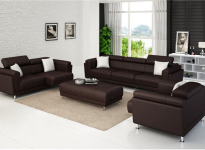 Design Couchen Sofas Polster 321 Sitzer Sofagarnitur Garnituren Set Leder Sofa