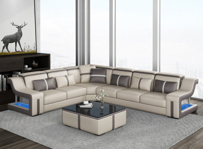 Ecksofa Sofa Couch Polster L-Form Wohnlandschaft Sitzgarnitur Sofas