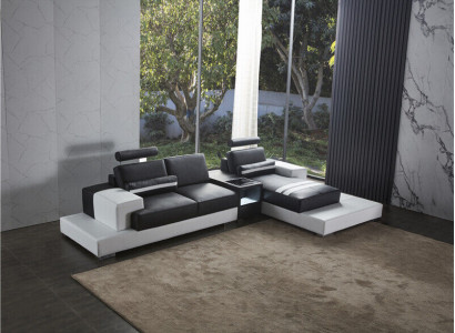 Wohnlandschaft Ecksofa Sofa Couch Polster Leder Eck Sofas Garnitur