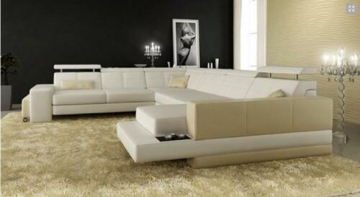 Designer Garnitur Eckgarnitur Wohnlandschaft U-Form Couch Ecksofa Polster