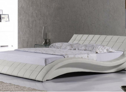 Designer Polsterbett Weiß Bett Betten Lederbett Doppelbett Ehebett Designerbett