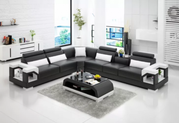 Ecksofa Couch Polster Eckgarnitur Sofa Garnituren Eckledersofa Wohnlandschaft