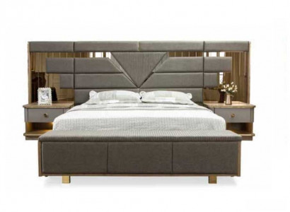 Bett Nachttisch 3 tlg. Schlafzimmer Set Design Modern Luxus Elegant Komplett