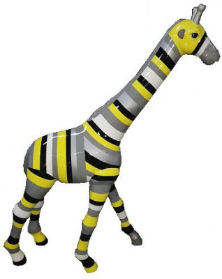 Statuen Skulpturen Design Wohn Deko Figuren Abstrakte Giraffe Figur Dekoration