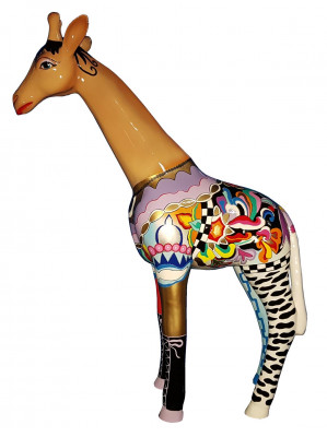 Skulpturen Design Wohn Deko Statuen Figuren Abstrakte Giraffe Figur Dekoration