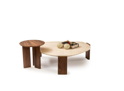 Sofatisch Holztisch Gruppe Couchtisch Beistelltisch Kaffeetisch Braun