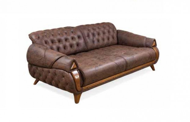 Dreisitzer Stoff Sofa Couch Polster Möbel Klassisch Wohnzimmer Design