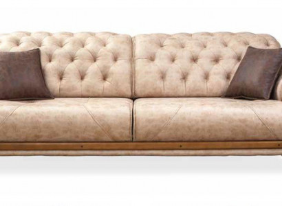 Sofa Dreisitzer Couch Polster Design Sitz Sofas Zimmer Möbel Leder