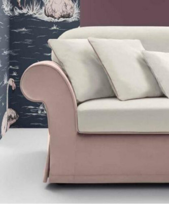 Klassische Polstermöbel Sofas Design Luxus Couch Sofa Textil Sofas Rosa 3 Sitzer