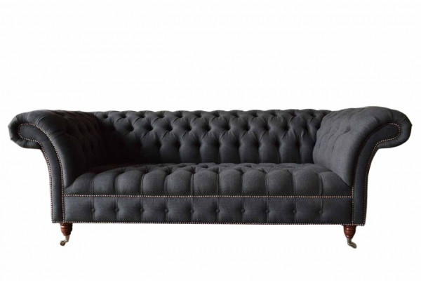 Chesterfield Dreisitzer Sofa 3 Sitzer Couch Polster Couchen Design Textil