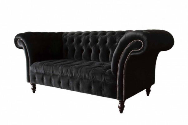 Chesterfield 2 Sitzer Designer Sofa Couch Polster Luxus Couchen Textil