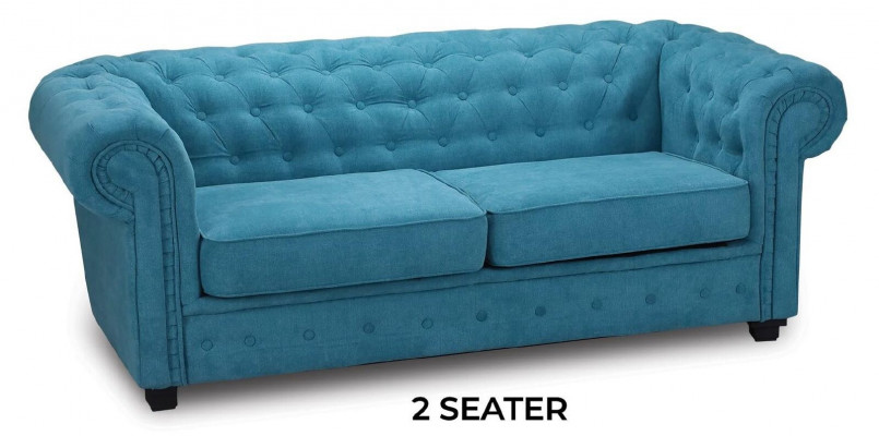 Chesterfield Sofagarnitur Couch Polster Möbel Set Garnitur 3+2+1 Turkis