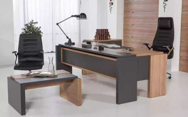 Moderner Luxus-Couchtisch Brauner Büro Ablagetisch Designer Holzmöbel