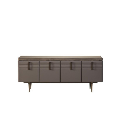 Sideboard Anrichte Holzschrank Kommode Schrank Holz Grau Wohnzimmer