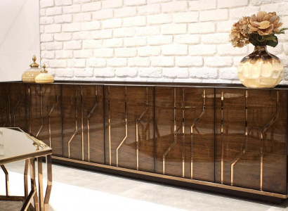 Wohnzimmer Möbel Sideboard Luxus Modern Design Kommode Holz Einrichtung